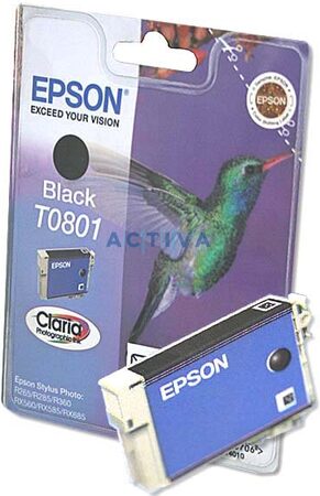 Inkoustová náplň Epson T0801, 7,4 ml - černá