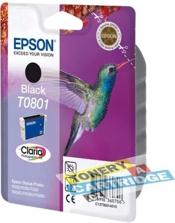 Inkoustová náplň Epson T0801, 7,4 ml - černá