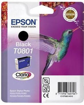 Inkoustová náplň Epson T0801, 7,4 ml - černá