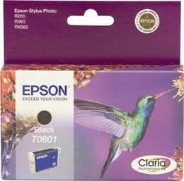 Inkoustová náplň Epson T0801, 7,4 ml - černá