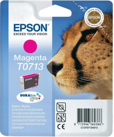 Inkoustová náplň Epson T0713, 270 stran - purpurová