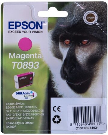 Inkoustová náplň Epson T0893, 3,5 ml - purpurová