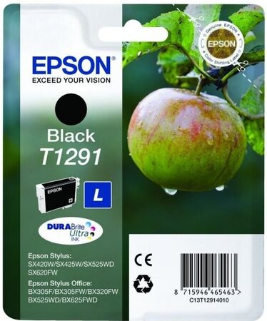 Inkoustová náplň Epson T1291, 385 stran - černá