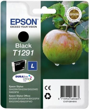 Inkoustová náplň Epson T1291, 385 stran - černá