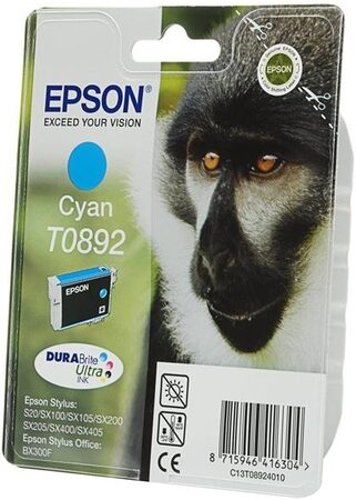 Inkoustová náplň Epson T0892, 3,5 ml - azurová