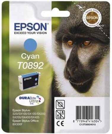 Inkoustová náplň Epson T0892, 3,5 ml - azurová