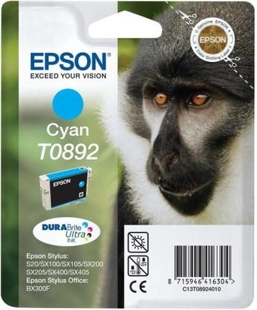 Inkoustová náplň Epson T0892, 3,5 ml - azurová