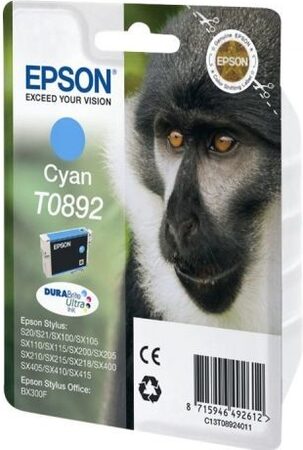 Inkoustová náplň Epson T0892, 3,5 ml - azurová