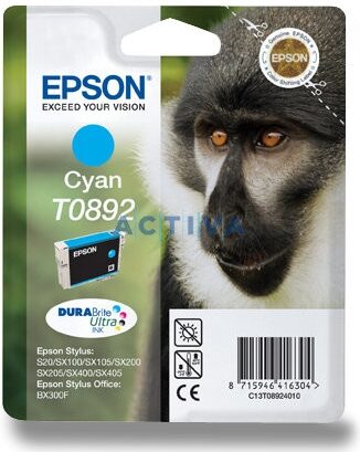 Inkoustová náplň Epson T0892, 3,5 ml - azurová