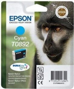 Inkoustová náplň Epson T0892, 3,5 ml - azurová