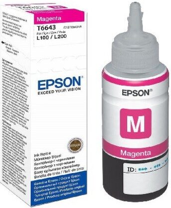 Inkoustová náplň Epson T6643, 70ml originální - červený (C13T66434A10)