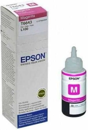 Inkoustová náplň Epson T6643, 70ml originální - červený (C13T66434A10)