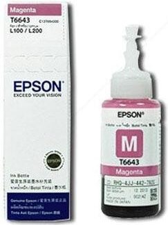 Inkoustová náplň Epson T6643, 70ml originální - červený (C13T66434A10)