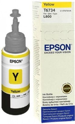 Inkoustová náplň Epson T6734, 70ml originální - žlutý (C13T67344A10)