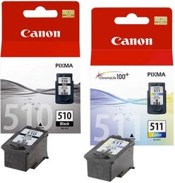 Inkoustová náplň Canon PG-510 / CL-511, 9ml originální - černá/červená/modrá/žlutá (2970B010)