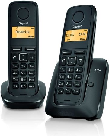 Domácí telefon Siemens Gigaset A120 duo - černý