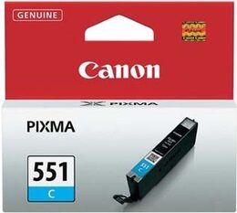 Inkoustová náplň Canon CLI-551 C, 304 stran originální - modrá (6509B001)