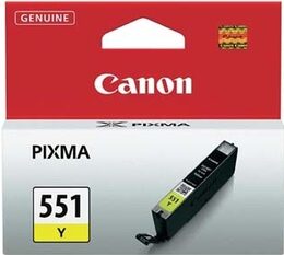 Inkoustová náplň Canon CLI-551 Y, 330 stran originální - žlutá (6511B001)