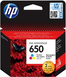 Inkoustová náplň HP No. 650, 200 stran originální - červená/modrá/žlutá (CZ102AE)