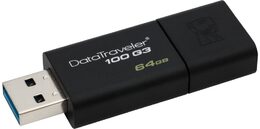 Flash USB Kingston DataTraveler 100 G3 64GB USB 3.0 - černý (DT100G364GB)