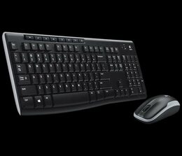 Klávesnice s myší Logitech Wireless Combo MK270, CZ  - černá (920004527)