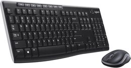 Klávesnice s myší Logitech Wireless Combo MK270, CZ  - černá (920004527)