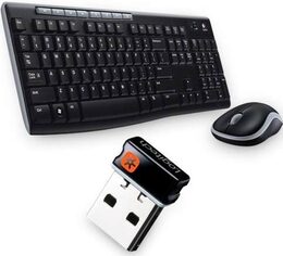 Klávesnice s myší Logitech Wireless Combo MK270, CZ  - černá (920004527)