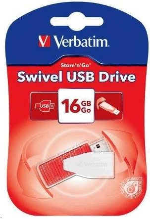 Flash USB Verbatim Store 'n' Go Swivel 16GB USB 2.0 - červený