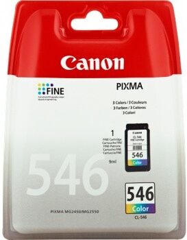 Inkoustová náplň Canon CL-546, 180 stran originální - červená/modrá/žlutá (8289B001)