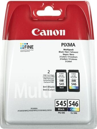 Inkoustová náplň Canon PG-545/CL-546, 180 stran, originální - černá/červená/modrá/žlutá (8287B005)
