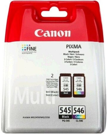 Inkoustová náplň Canon PG-545/CL-546, 180 stran, originální - černá/červená/modrá/žlutá (8287B005)