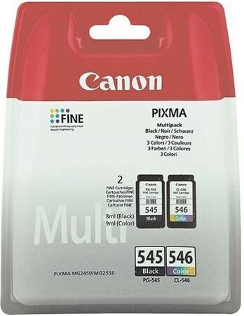Inkoustová náplň Canon PG-545/CL-546, 180 stran, originální - černá/červená/modrá/žlutá (8287B005)