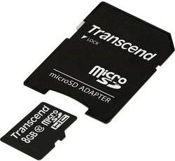 Paměťová karta Transcend MicroSDHC 8GB UHS-I U1 (90MB/s) + adapter (TS8GUSDHC10U1)