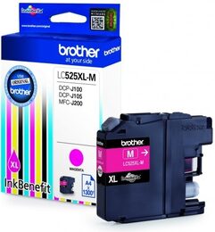 Inkoustová náplň Brother LC-525XLM (magenta, 1300 str.) - originální (LC525XLM)