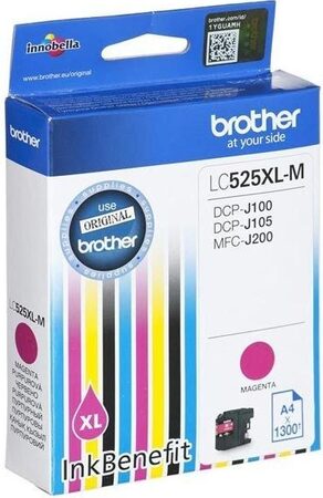 Inkoustová náplň Brother LC-525XLM (magenta, 1300 str.) - originální (LC525XLM)