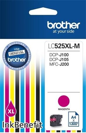 Inkoustová náplň Brother LC-525XLM (magenta, 1300 str.) - originální (LC525XLM)