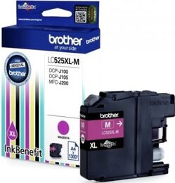 Inkoustová náplň Brother LC-525XLM (magenta, 1300 str.) - originální (LC525XLM)