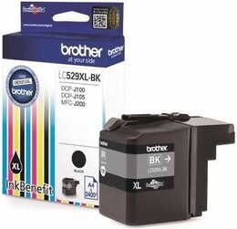 Inkoustová náplň Brother LC-529XLBK (black, 2400 str.) - originální (LC529XLBK)