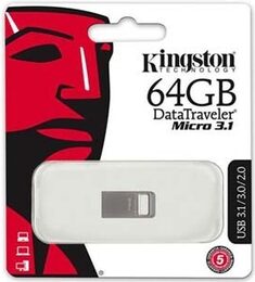 Flash USB Kingston DataTraveler Micro 3.1 64GB USB 3.1 - kovový (DTMC364GB)