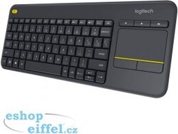 Klávesnice Logitech Wireless Keyboard K400 Plus, CZ/SK - černá (920007151)