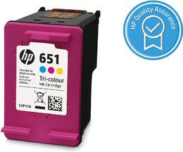 Inkoustová náplň HP 651, 300 stran, CMY originální (C2P11AE)