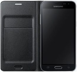 Pouzdro na mobil flipové Samsung na Galaxy J3 2016 (EF-WJ320P) - černé