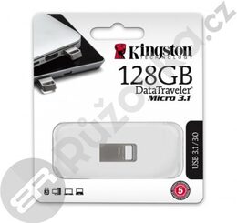 Flash USB Kingston DataTraveler Micro 3.1 128GB USB 3.1 - kovový