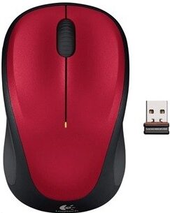 Myš Logitech Wireless Mouse M235 / optická / 3 tlačítka / 1000dpi - červená (910002496)
