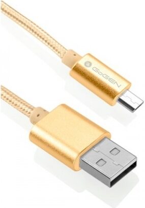 GoGEN MICUSB 100 MM06 USB/micro USB, oplétáný, 1m, zlatý
