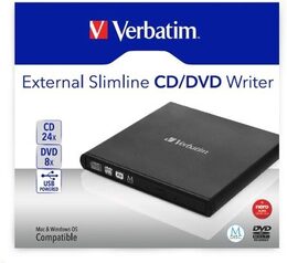 Externí DVD vypalovačka Verbatim CD/DVD Slimline USB 2.0 + Nero