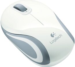 Myš Logitech Wireless Mini Mouse M187 / optická / 3 tlačítka / 1000dpi - bílá (910002735)