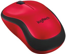 Myš Logitech Wireless Mouse M220 Silent / optická / 3 tlačítka / 1000dpi - červená (910004880)