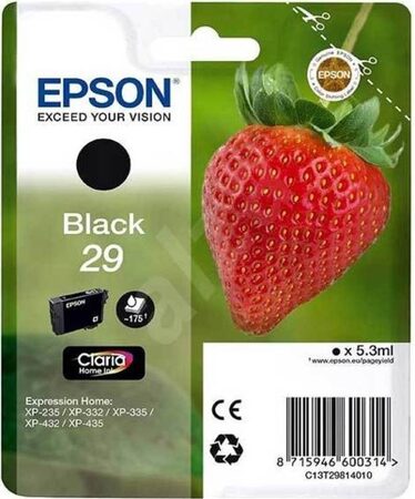 Inkoustová náplň Epson 29, 175 stran - černá