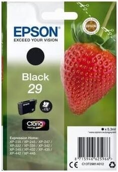 Inkoustová náplň Epson 29, 175 stran - černá